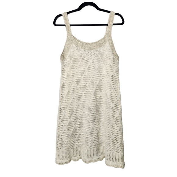 Venus Cream and Gold Crochet Dress Large - Picture 2 of 13